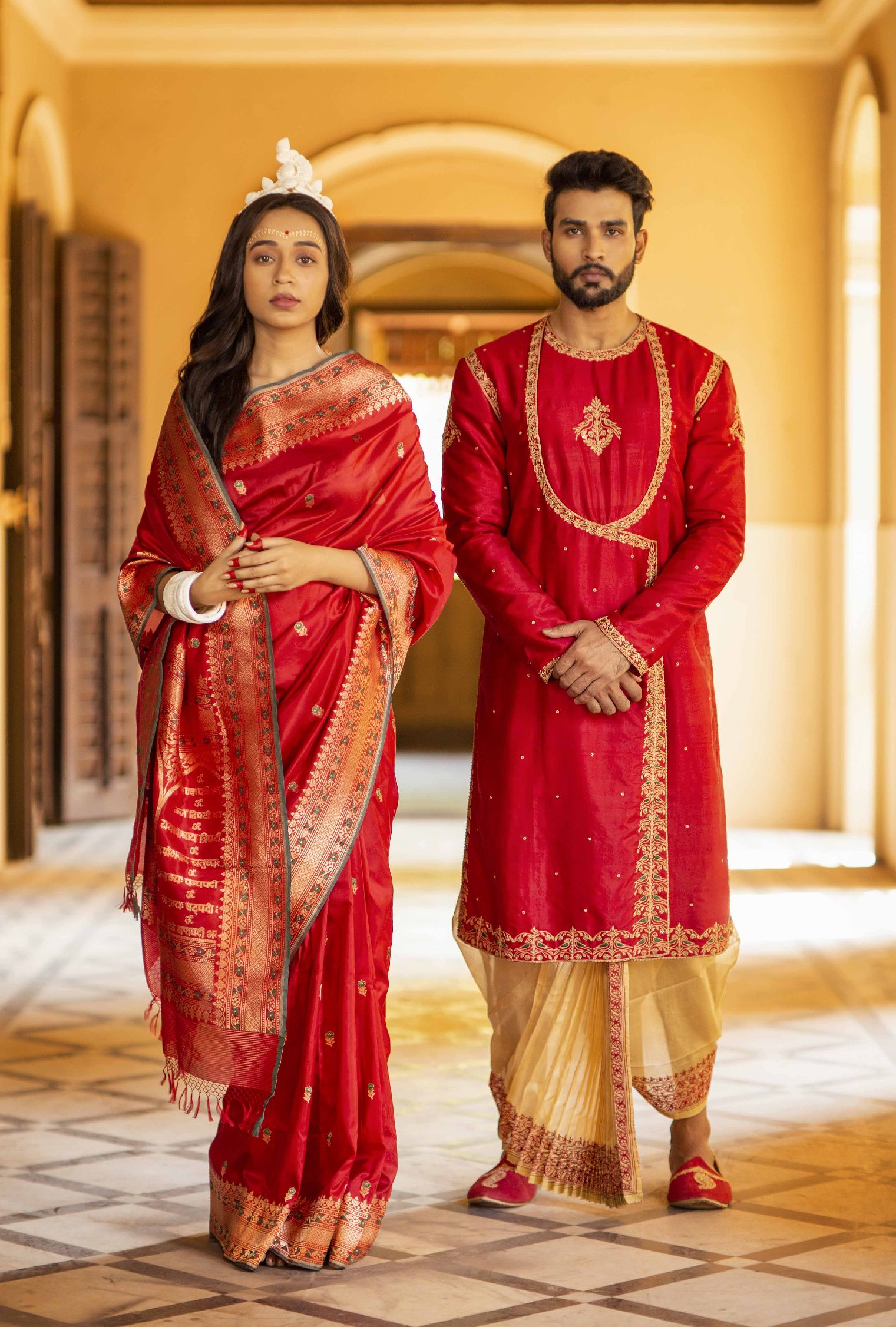 Angarakha And Benarasi Saree