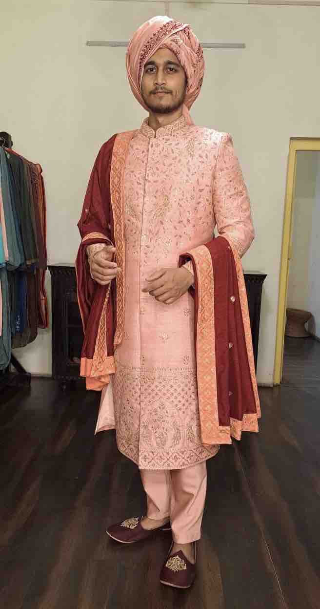 Raw Silk Sherwani