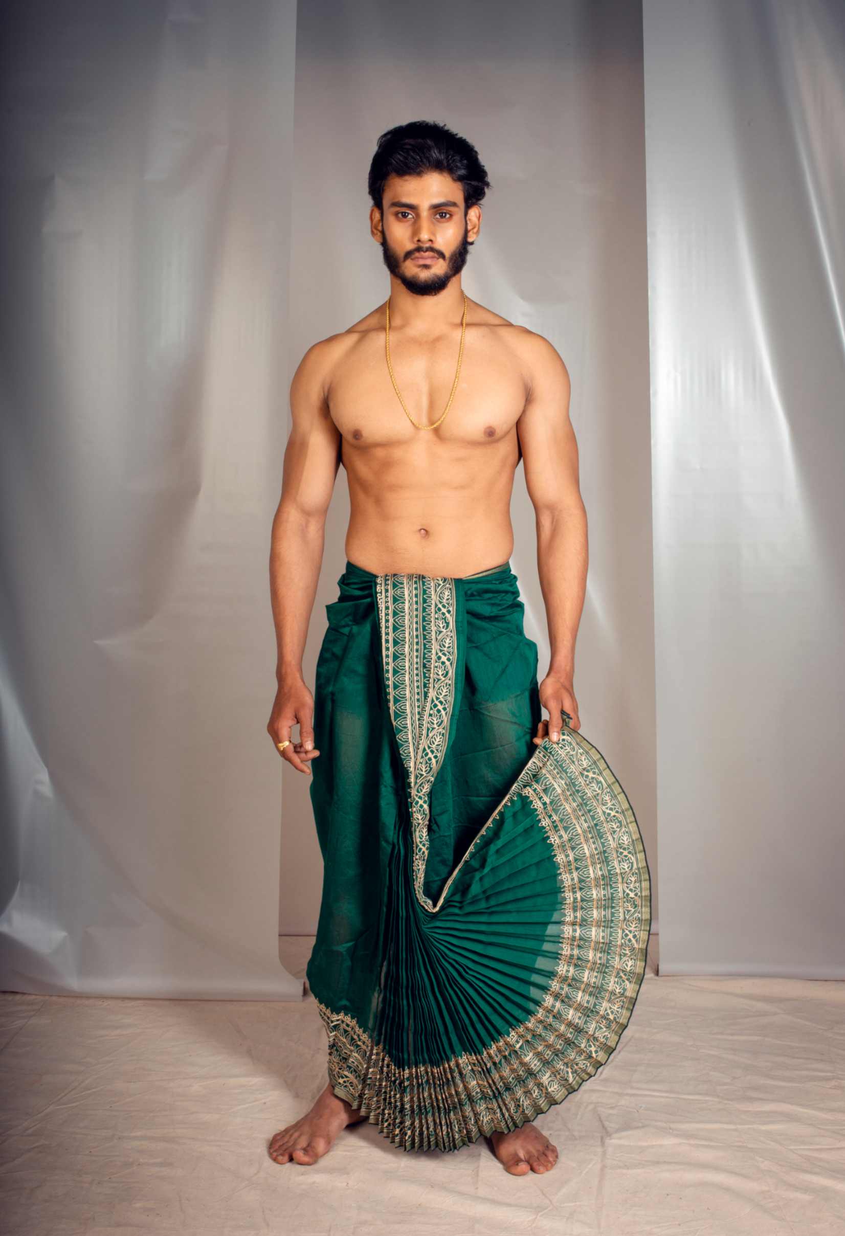 Chanderi Embroidered Dhoti