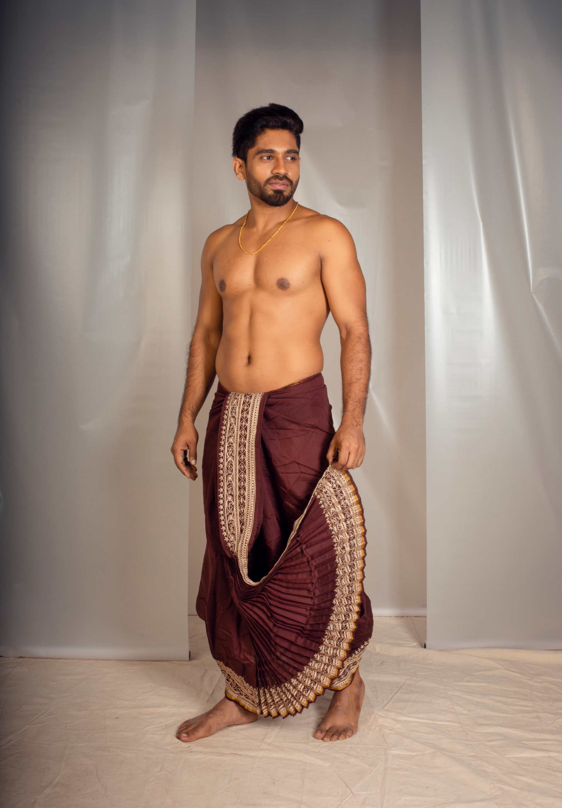 Chanderi Embroidered Dhoti