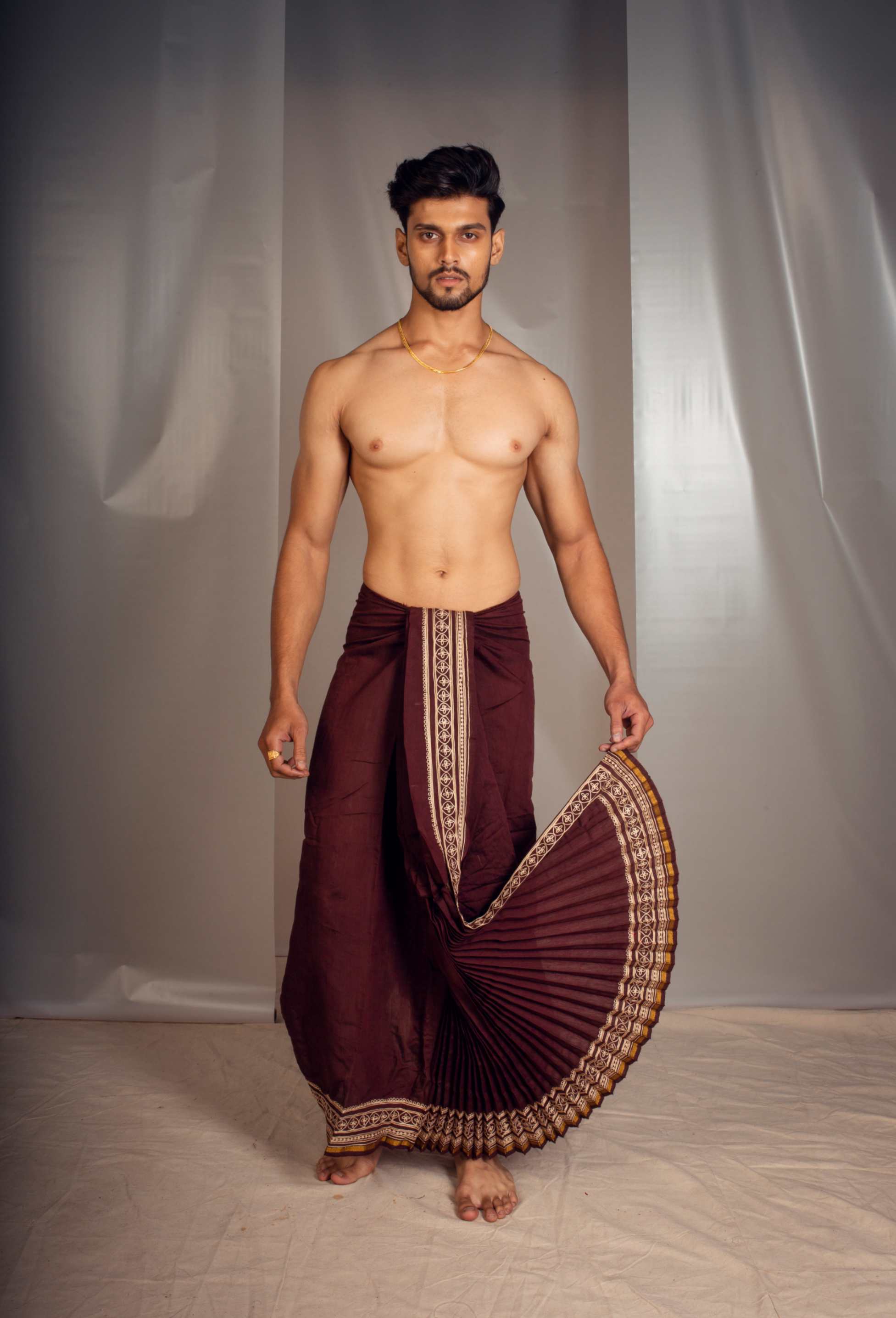 Chanderi Embroidered Dhoti