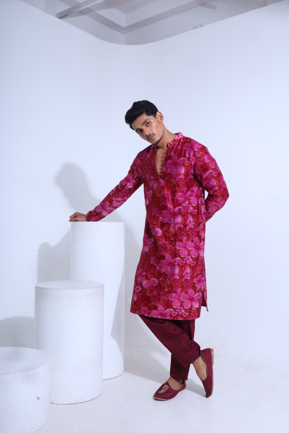 Chanderi Printed Kurta